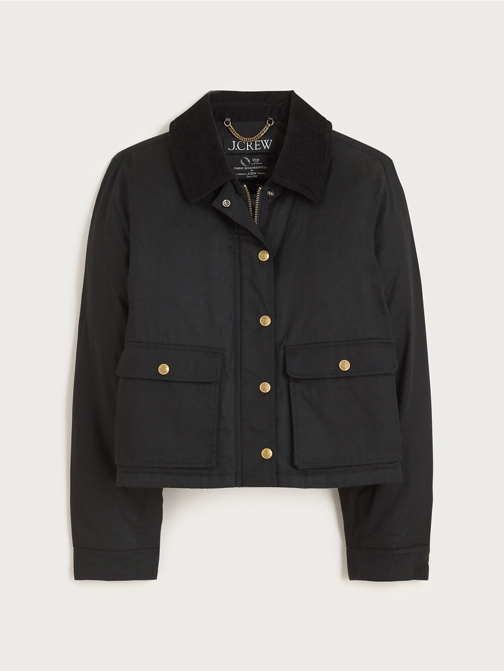 J. Crew Black Cropped Barn Jacket™